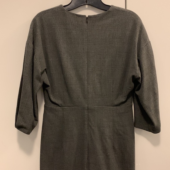 BABATON GRAY PLAID MIDI DRESS - Picture 6 of 9